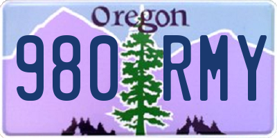OR license plate 980RMY