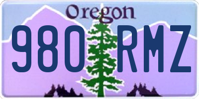 OR license plate 980RMZ