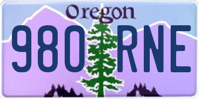 OR license plate 980RNE