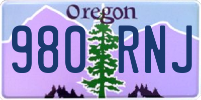 OR license plate 980RNJ
