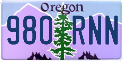 OR license plate 980RNN