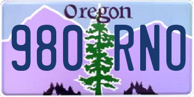OR license plate 980RNO