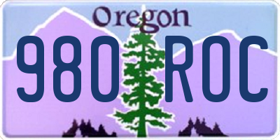 OR license plate 980ROC