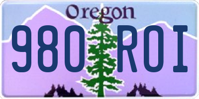 OR license plate 980ROI