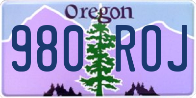 OR license plate 980ROJ