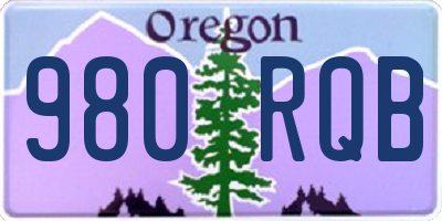 OR license plate 980RQB