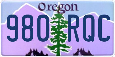OR license plate 980RQC