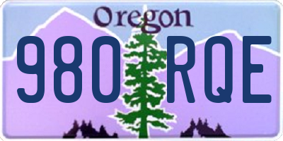 OR license plate 980RQE