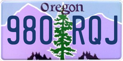 OR license plate 980RQJ