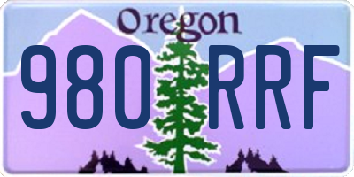 OR license plate 980RRF