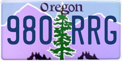 OR license plate 980RRG