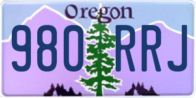 OR license plate 980RRJ