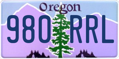 OR license plate 980RRL