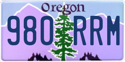OR license plate 980RRM