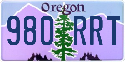 OR license plate 980RRT