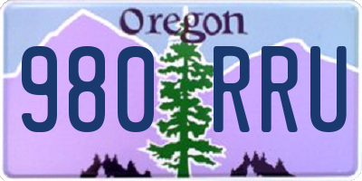 OR license plate 980RRU