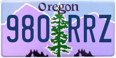 OR license plate 980RRZ