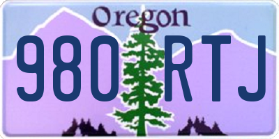 OR license plate 980RTJ