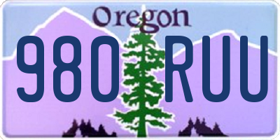 OR license plate 980RUU