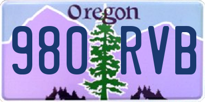OR license plate 980RVB