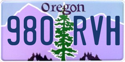 OR license plate 980RVH