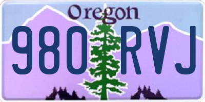 OR license plate 980RVJ