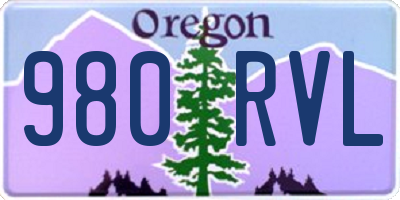 OR license plate 980RVL