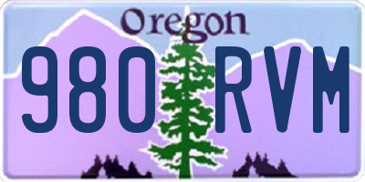 OR license plate 980RVM