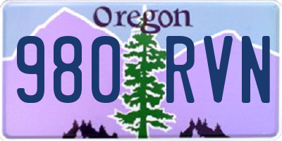 OR license plate 980RVN