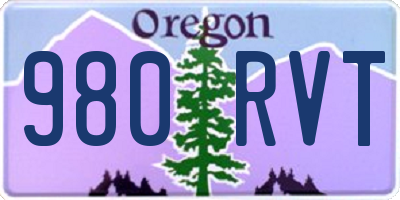 OR license plate 980RVT