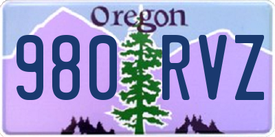 OR license plate 980RVZ