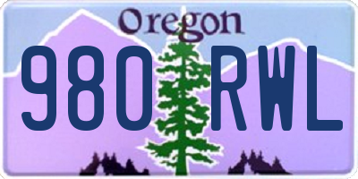 OR license plate 980RWL