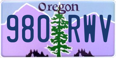 OR license plate 980RWV