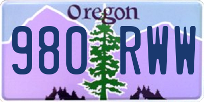 OR license plate 980RWW