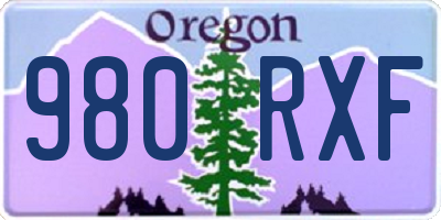 OR license plate 980RXF