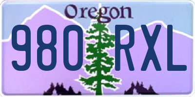 OR license plate 980RXL