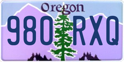OR license plate 980RXQ