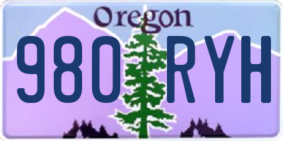 OR license plate 980RYH
