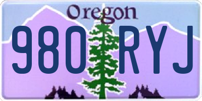 OR license plate 980RYJ