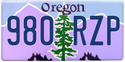 OR license plate 980RZP