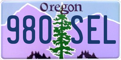 OR license plate 980SEL