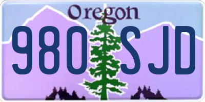 OR license plate 980SJD