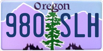 OR license plate 980SLH