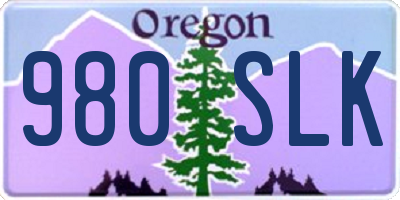 OR license plate 980SLK