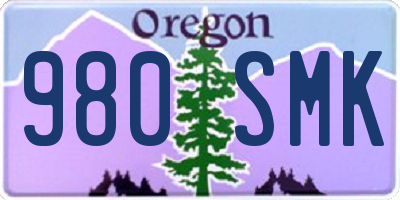OR license plate 980SMK