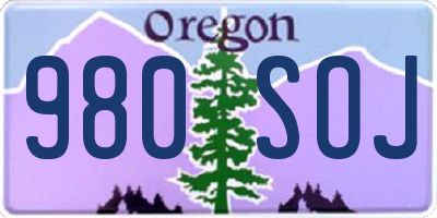 OR license plate 980SOJ