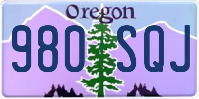 OR license plate 980SQJ