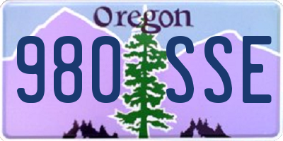 OR license plate 980SSE