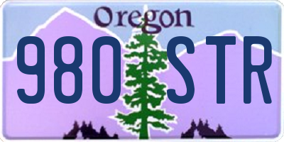 OR license plate 980STR