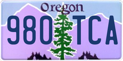 OR license plate 980TCA